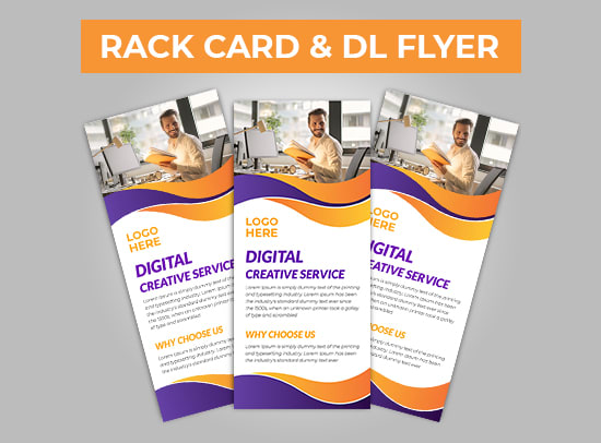 I will design corporate, promotional dl flyer, rack card, door hanger and postcard 24hr