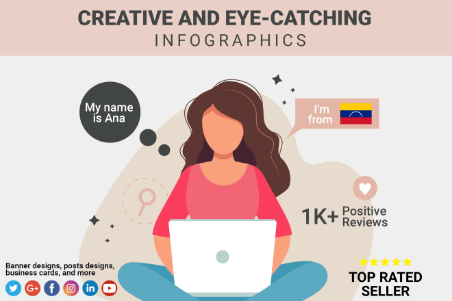 I will design creative and professional infographics