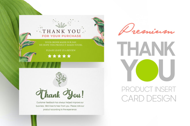 I will design custom amazon product insert, thank you card