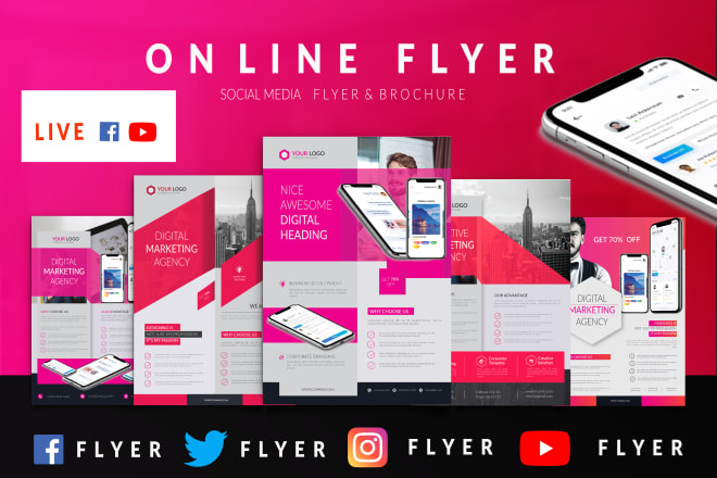 I will design digital flyer and online flyer for social media