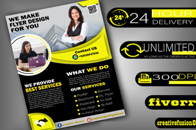 I will design digital magazine, brochures, poster, flyers