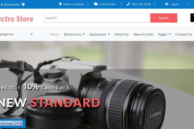 I will design ecommerce or online shopping store website