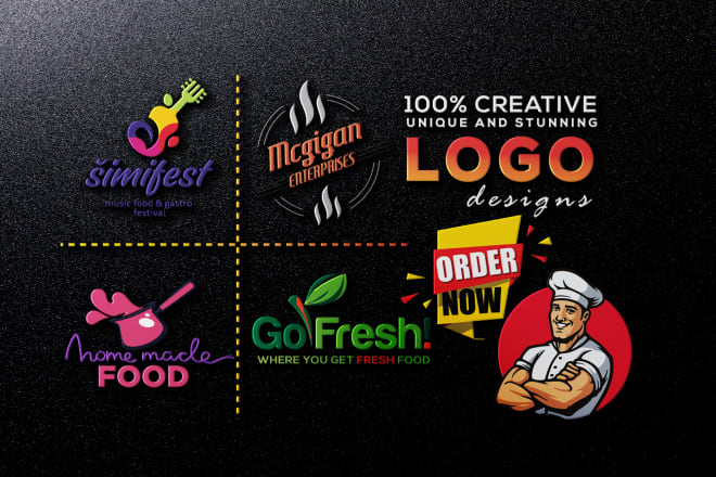 I will design food,restaurant, fast food,cafe and kitchen logo