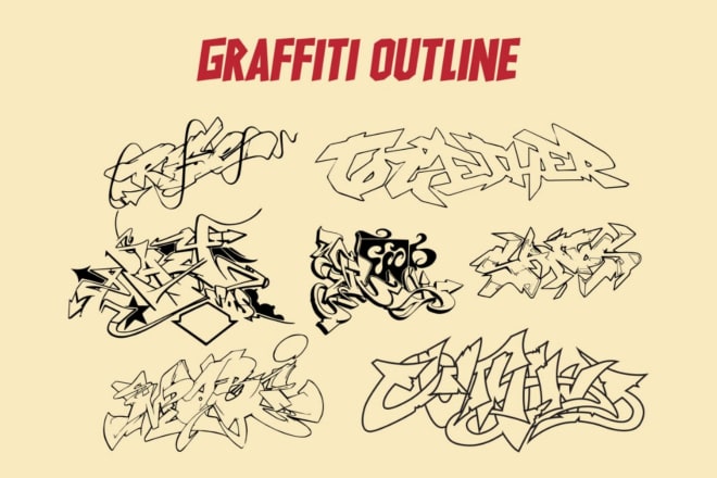 I will design graffiti lettering and character
