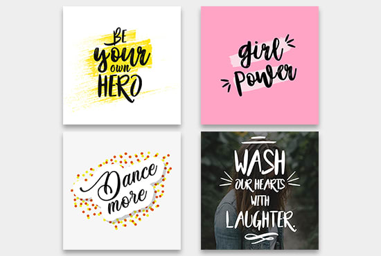 I will design inspiring motivational quotes with logo