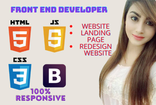 I will design modern responsive website with html css bootstrap