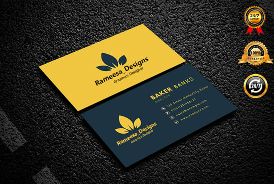 I will design outstanding double sided business card print ready