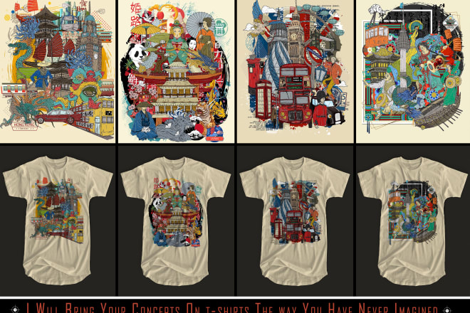 I will design outstanding t shirt designs for you