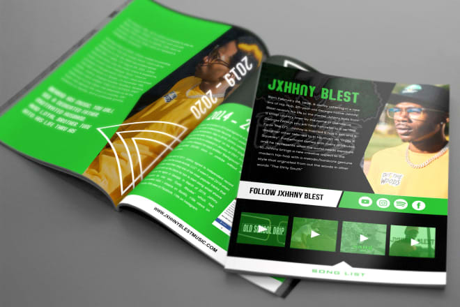 I will design professional press kit,media kit,epk with clickable links