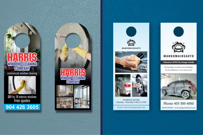 I will design promotional door hanger, flyer, rack card in 24 hrs