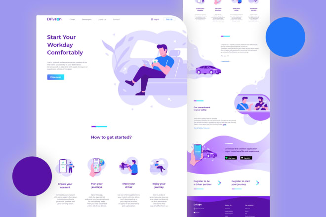 I will design psd template, website, psd mockup or xd web template