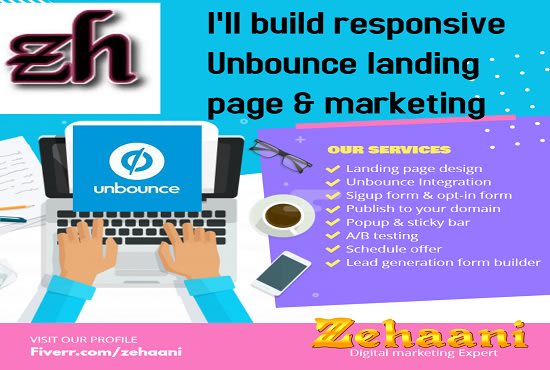 I will design responsive landing page, on unbounce, pagewiz, marketo