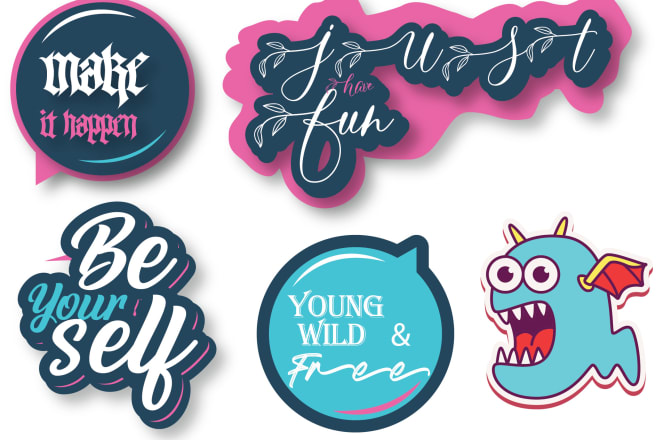 I will design retro, vintage, sticker, die cut, badge, vinyl, decals, banner, label