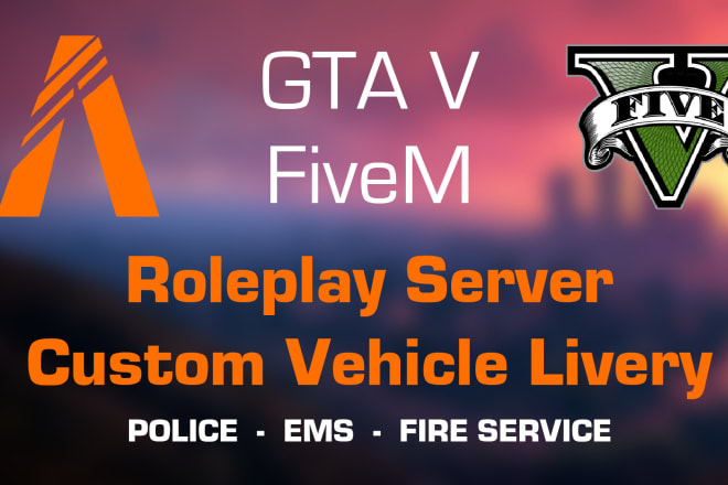 I will design skin for police, ems vehicle fivem car rp server gtav