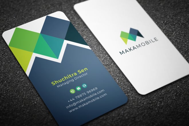 I will design vertical business card