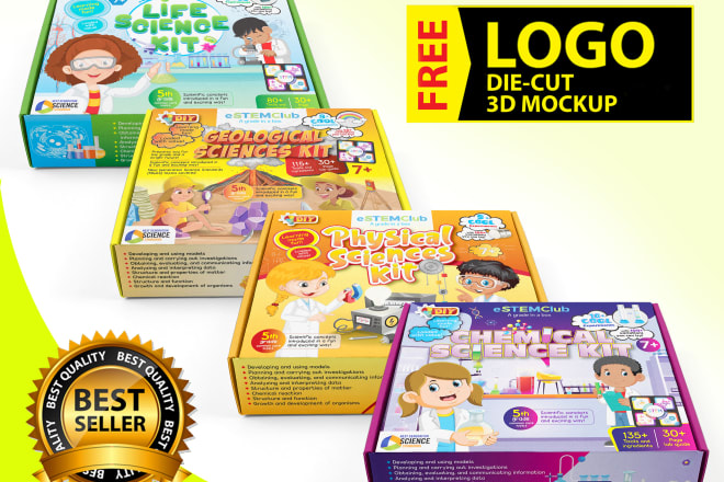 I will design your unique toy packaging boxes with free logo