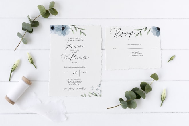 I will design your wedding invitations