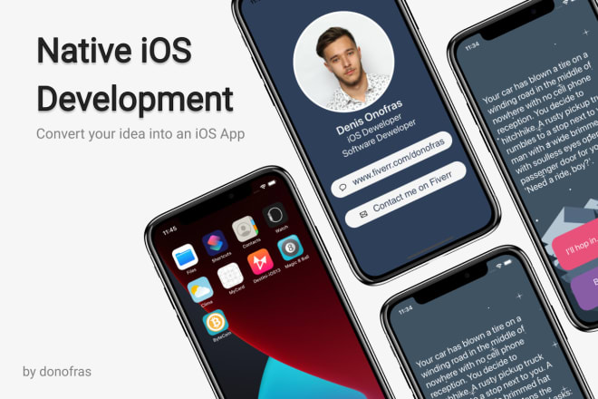 I will develop an ios app for iphone in swift