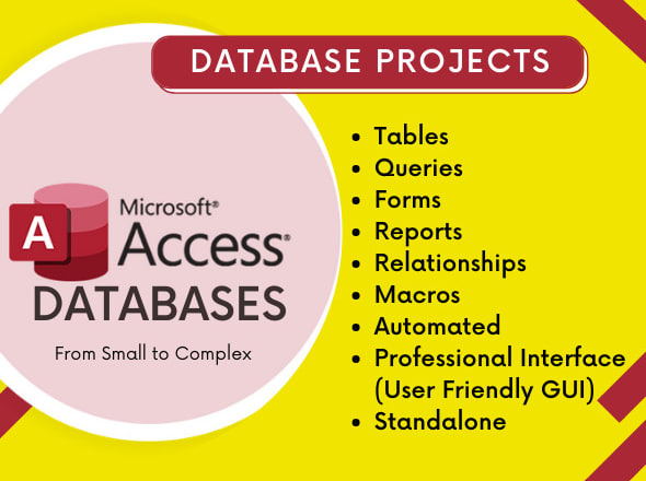 I will develop ms access database or sql database