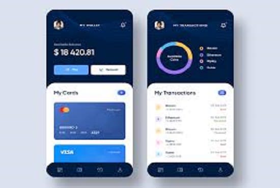 I will develop wallet app, crypto wallet app, wallet