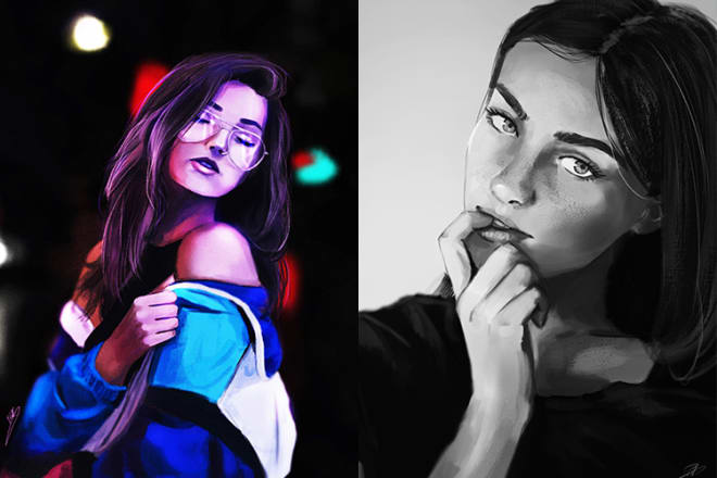 I will digitally paint your portrait