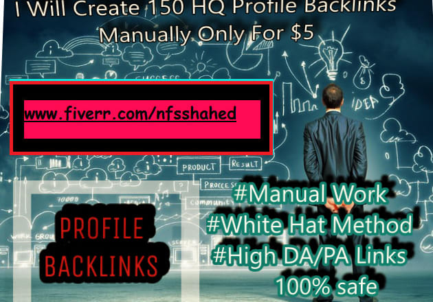 I will do 150 HQ profile backlink building service