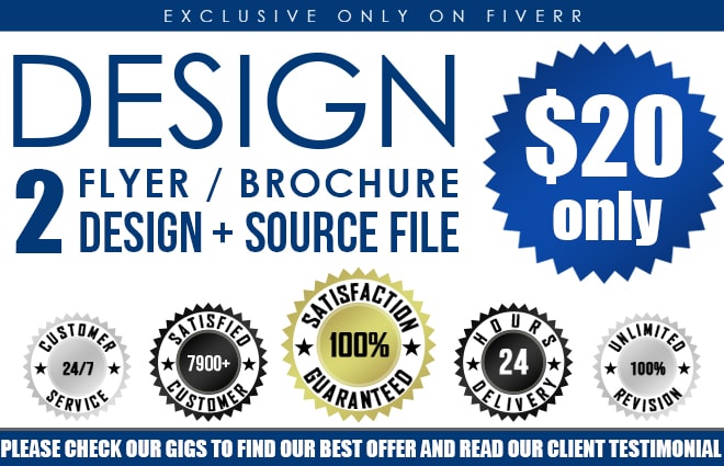 I will do 2 flyer design or double sided ads