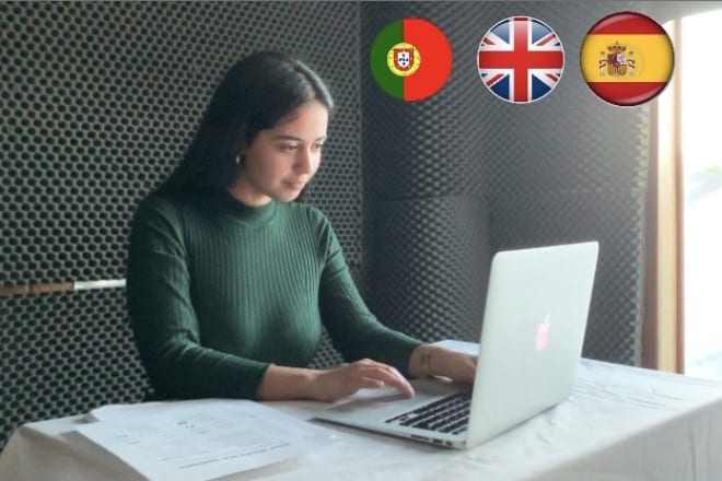 I will do a professional translation of portuguese, english, spanish