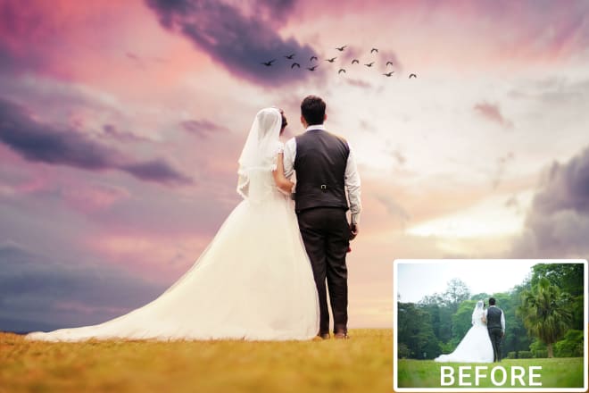 I will do amazing wedding photo edit