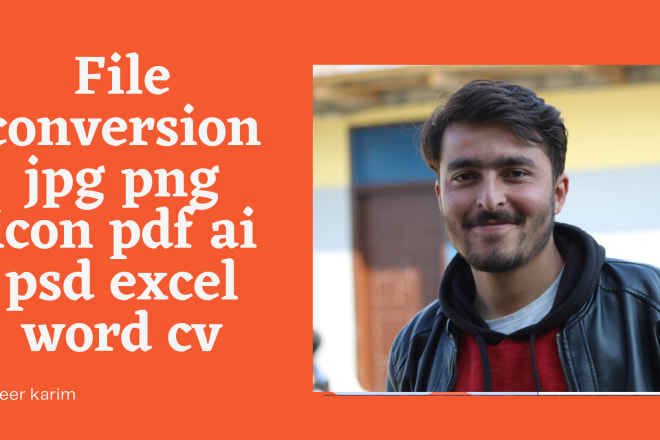 I will do any type of file conversion jpg png icon pdf ai psd excel word cv