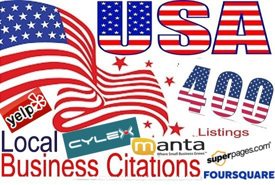 I will do business listing, local citations, local listing for USA