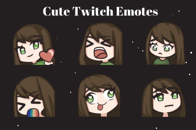 I will do cute anime twitch and discord emotes for you