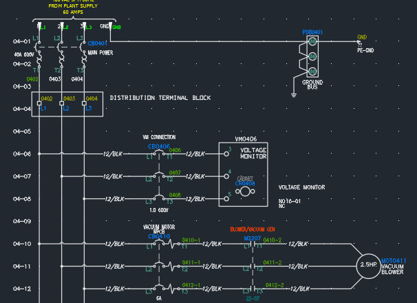 I will do electrical design and autocad electrical drawings