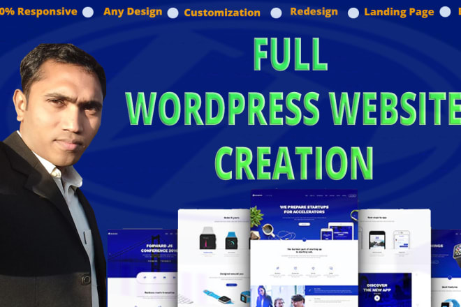 I will do full wordpress creation 24hours and web design