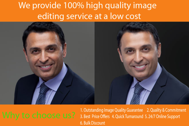 I will do headshot photo or portrait retouching services