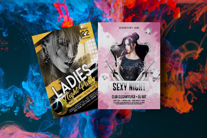 I will do ladies night, girls night, dj, club, party flyer