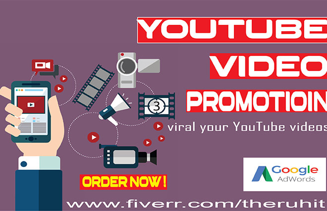 I will do organic youtube video promotion with google adwords