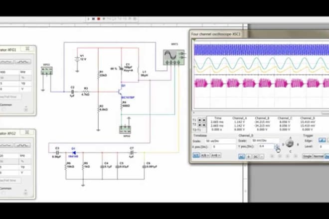 I will do simulation in ni multisim proteus fritzing and pspice