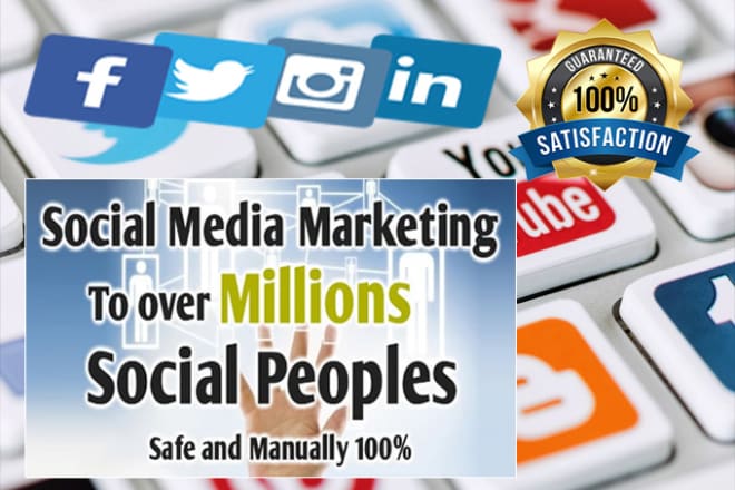 I will do social media marketing within my 10m fb and twitter fans