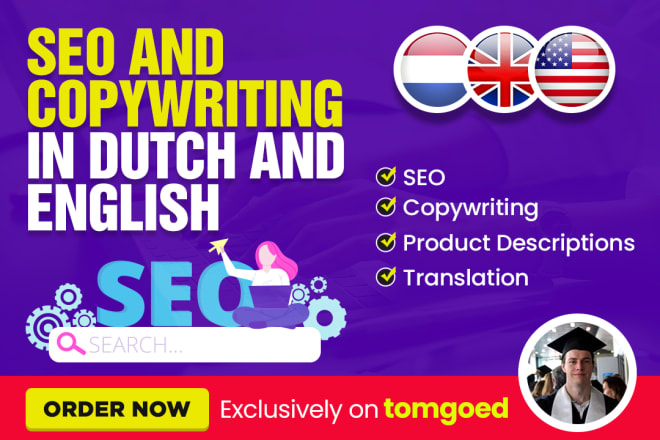 I will do the perfect dutch or english copywriting