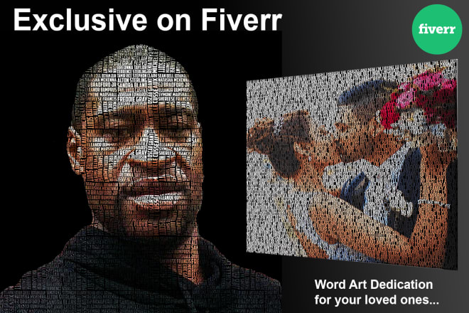 I will do typography word cloud or word art design from your photo