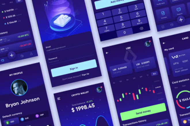 I will do wallet app, crypto app, crypto wallet app, trading wallet app