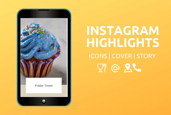 I will do your instagram story highlight covers icons