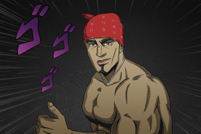 I will draw a portrait in an anime or manga style
