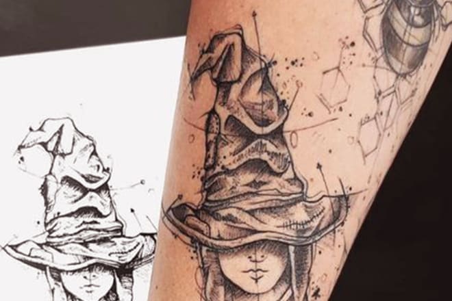 I will draw a professional custom realism tattoo design
