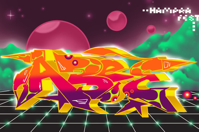 I will draw amazing graffiti font for your name in my style