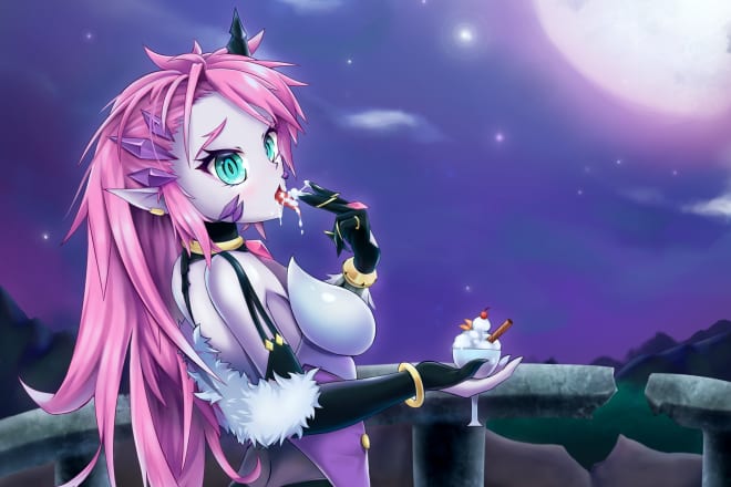 I will draw anime cute girl character, furry,oc, nsfw or sfw