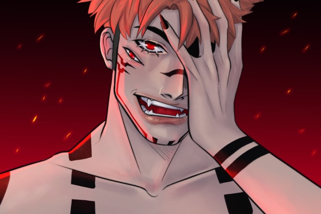 I will draw anime fanart or your oc