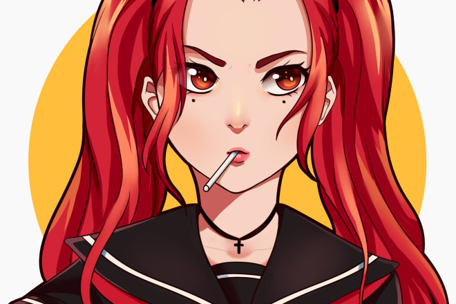 I will draw any character in anime style