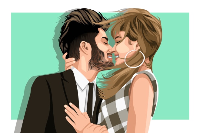 I will draw couple portrait illustration from photo